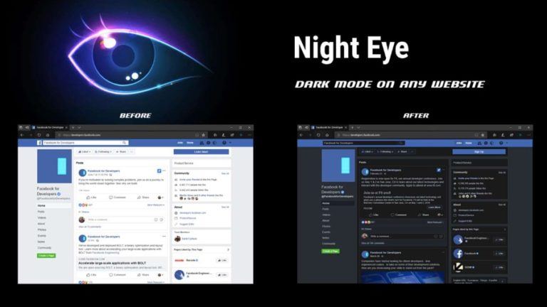 Night eye_dark theme_Microsoft Edge Browser