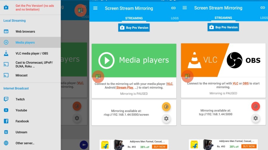 Screen Stream Mirroring Android -Mobzapp
