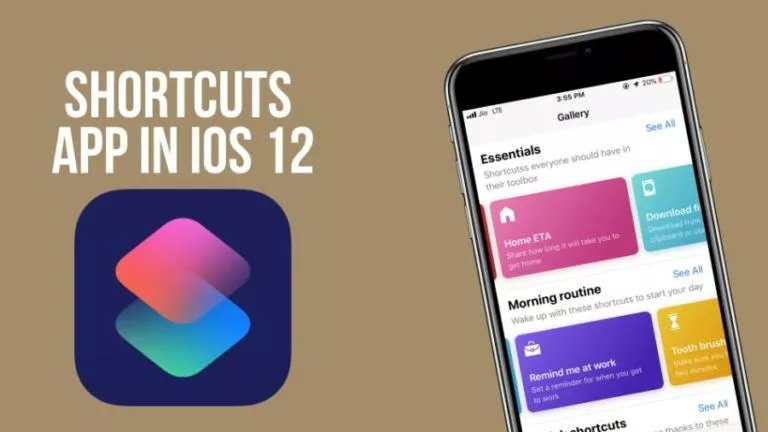 Shortcuts app in ios 12