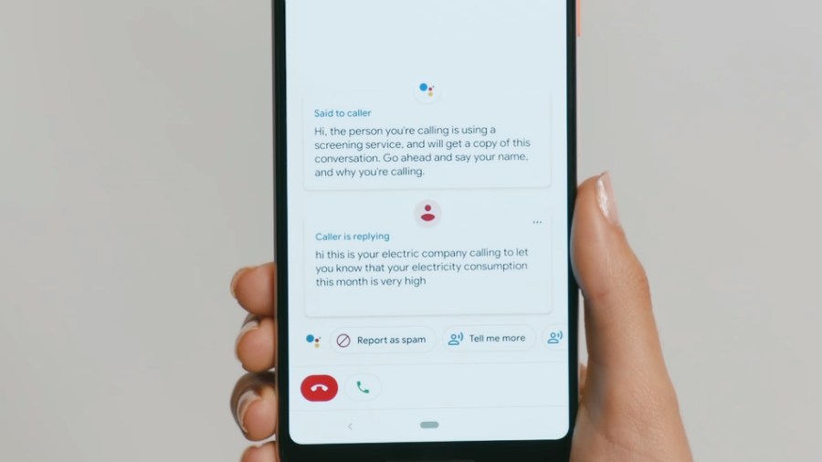 Google Pixel Call Screen Feature