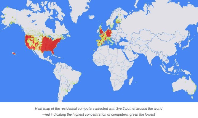 3ve Malware affected places