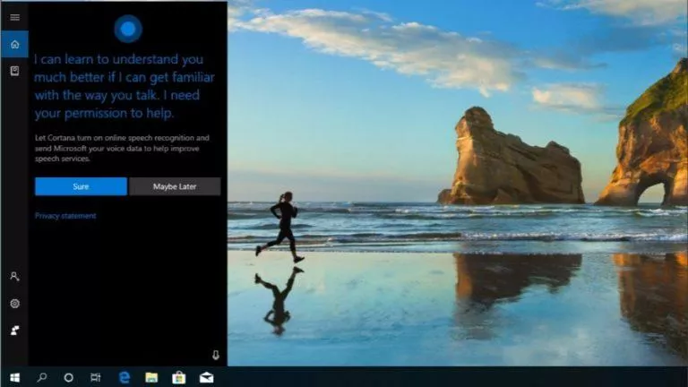 Cortana on Windows 10