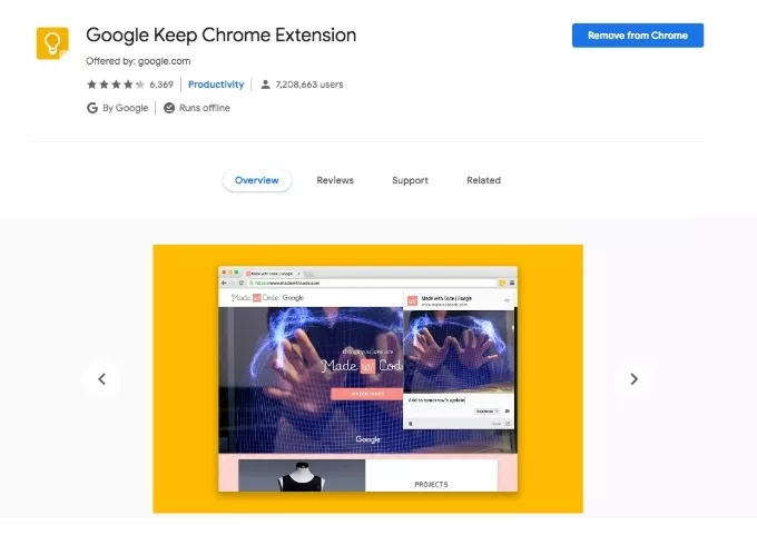 best chrome extension google keep