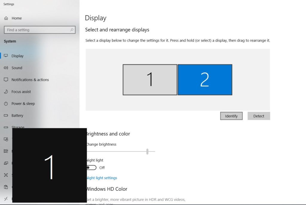 display settings dual monitors windows 10