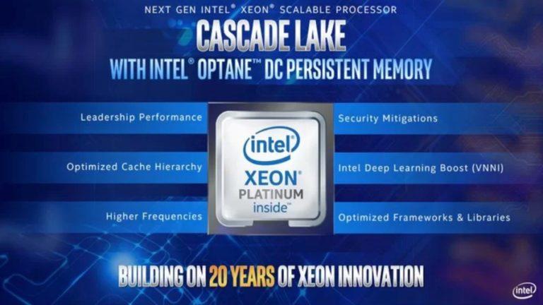 Intel cascade lake processors