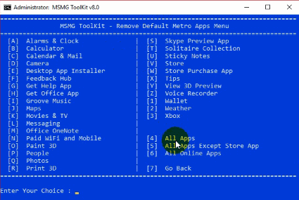 msmg toolkit remove windows components