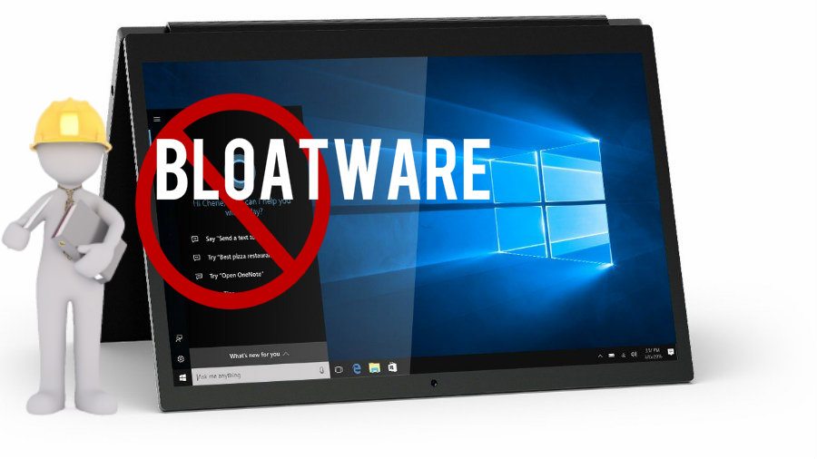 remove windows bloatware