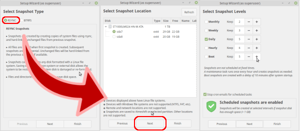 Linux Mint 19 Instantâneo RSYNC