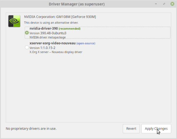 Linux Mint 19 Atualização Drivers Ausentes