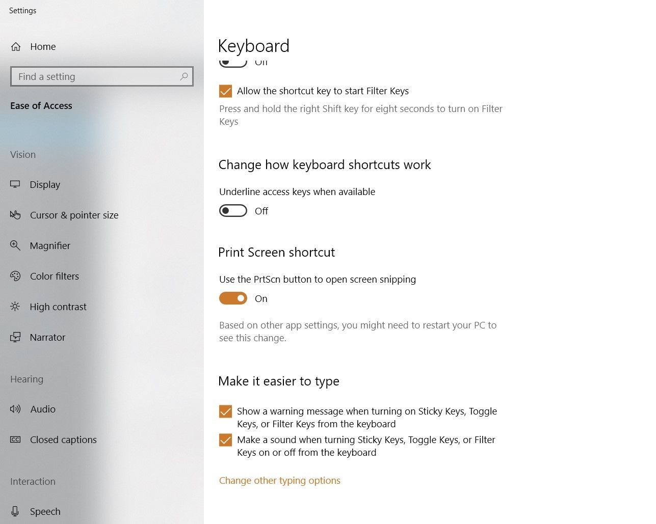 window screen snip shortcut