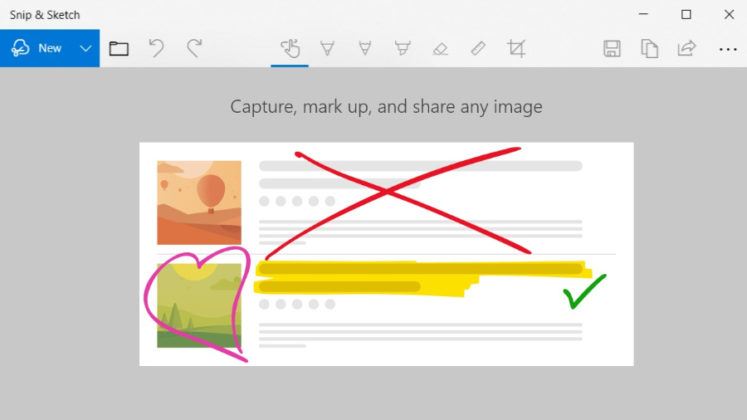 snip and sketch windows 10