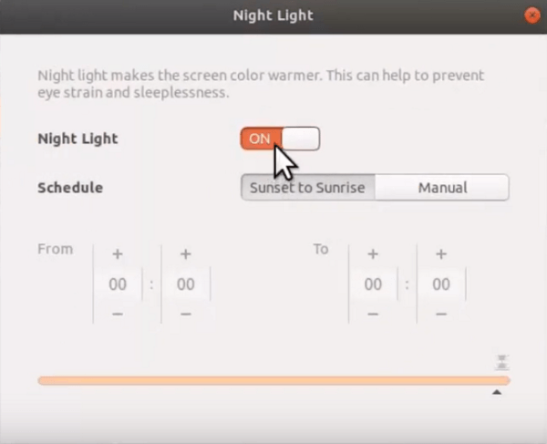 Things to do after installing Ubuntu 18.04 Bionic Beaver- Enable Night Light