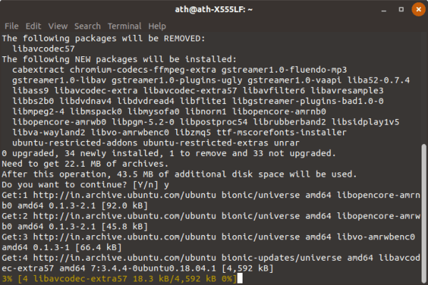 Things to do after installing Ubuntu 18.04 Bionic Beaver- Multimedia Codec Install