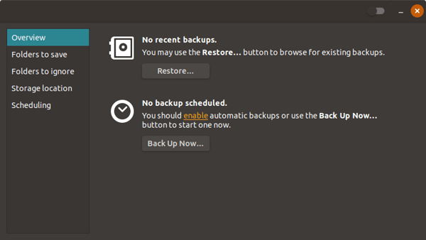 Ubuntu 18.04 Bionic Beaver Backup