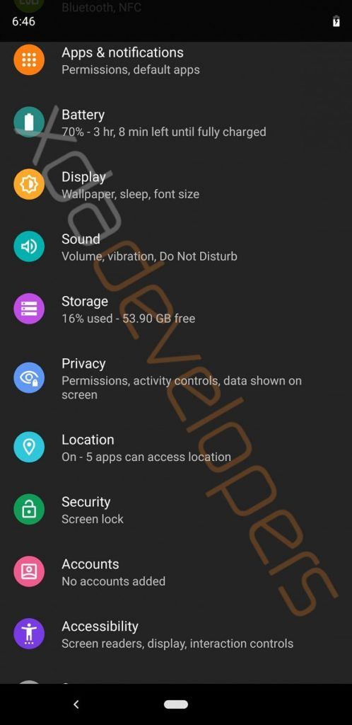 Android Q Settings