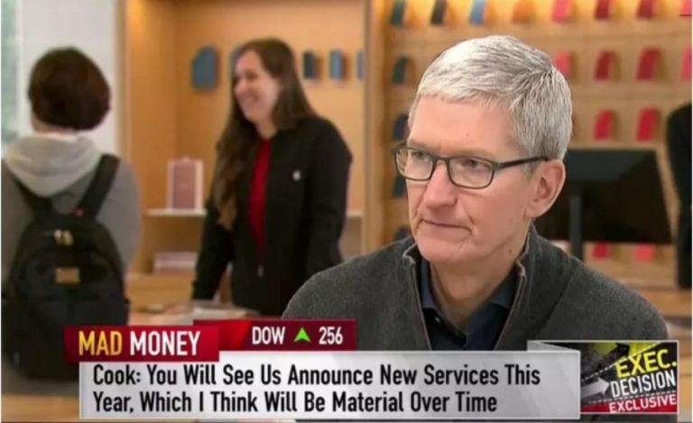 Apple tim cook new services
