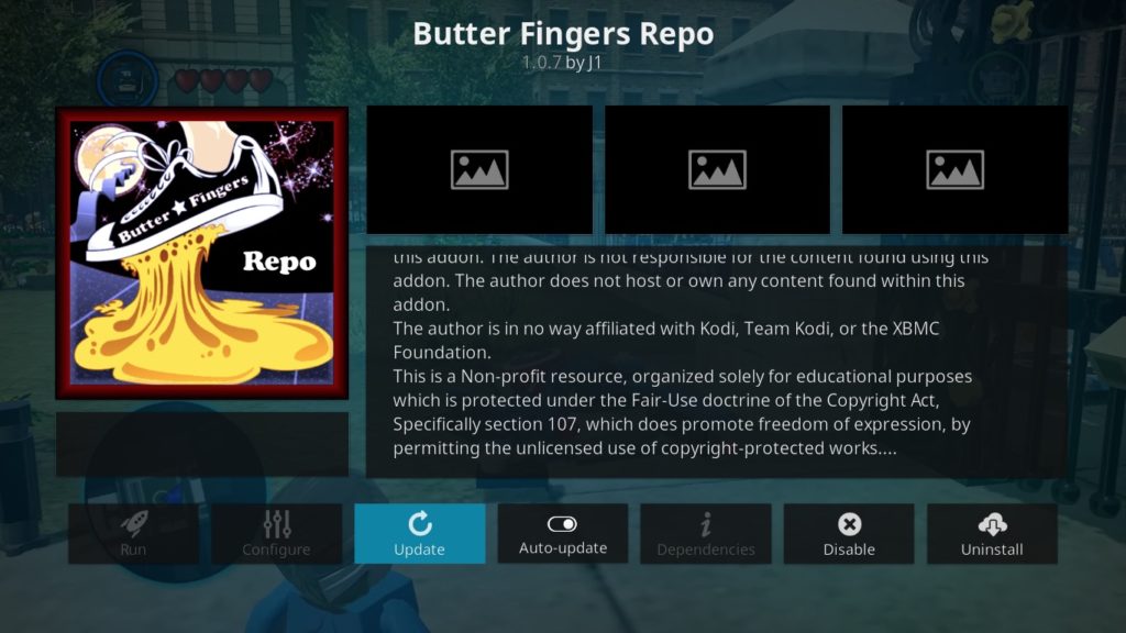 Butter Fingers Kodi repositories