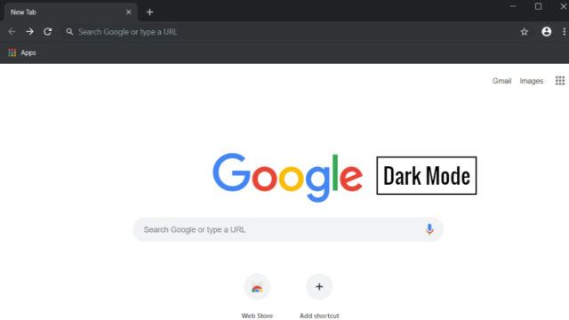 google chrome dark mode search results