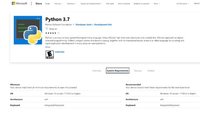 Python For Windows 10 Now Available For Download From Microsoft Store