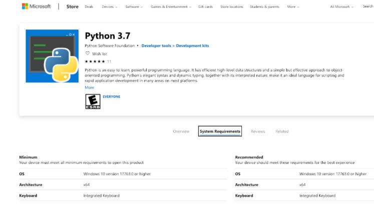 Python For Windows 10 Now Available For Download From Microsoft Store