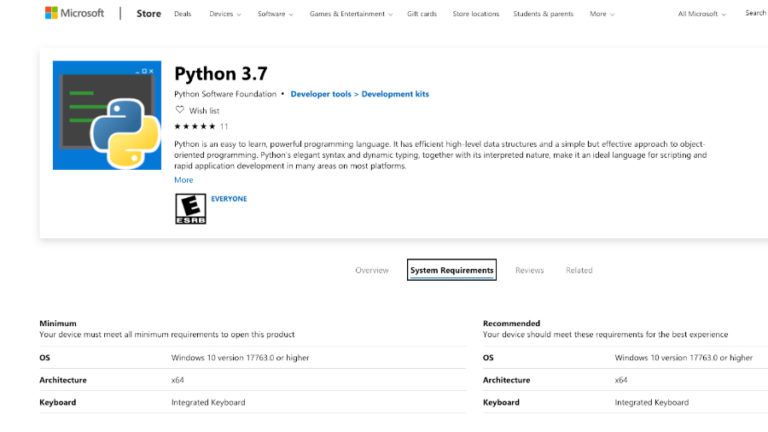Python For Windows 10 Now Available For Download From Microsoft Store