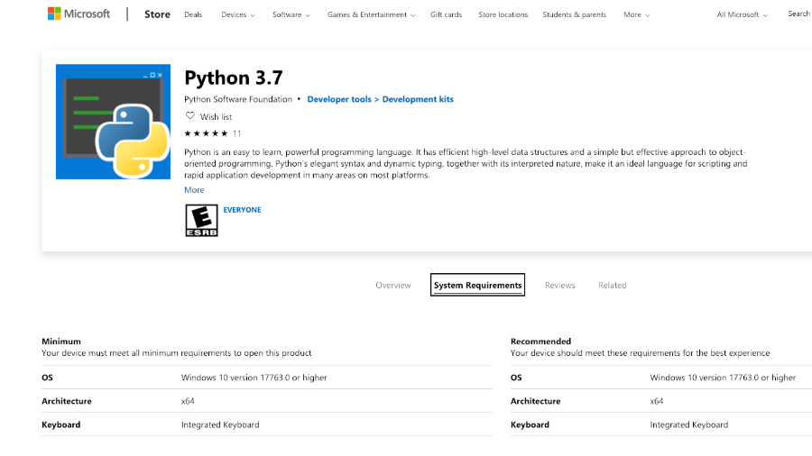 python download windows