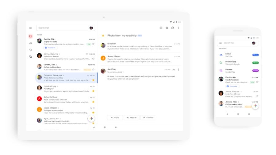 gmail mobile redesign