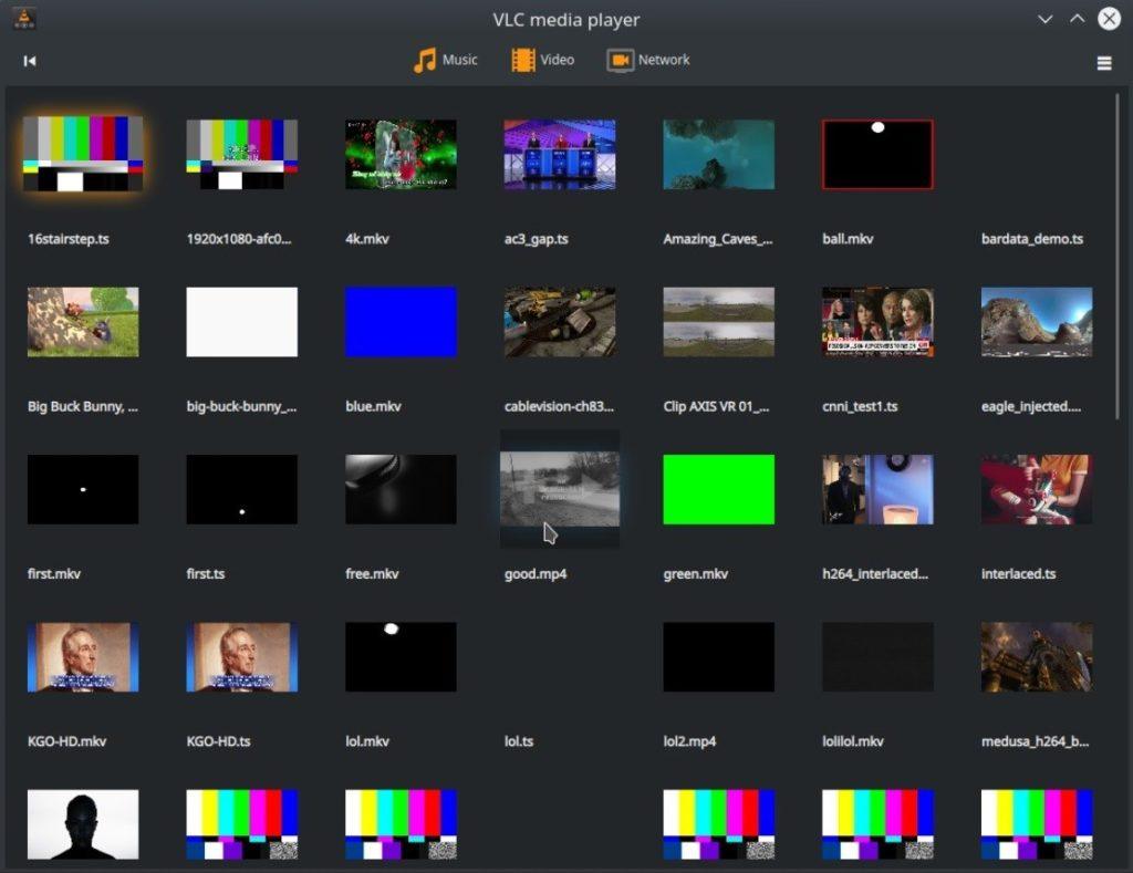 VLC media library