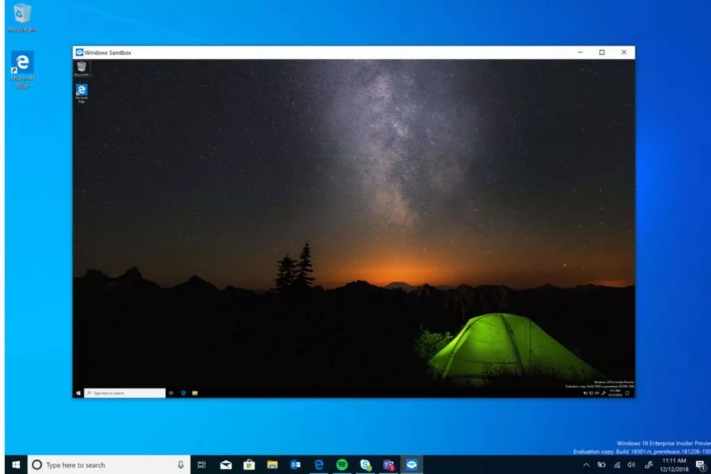 Windows 10 19H1 Sandbox