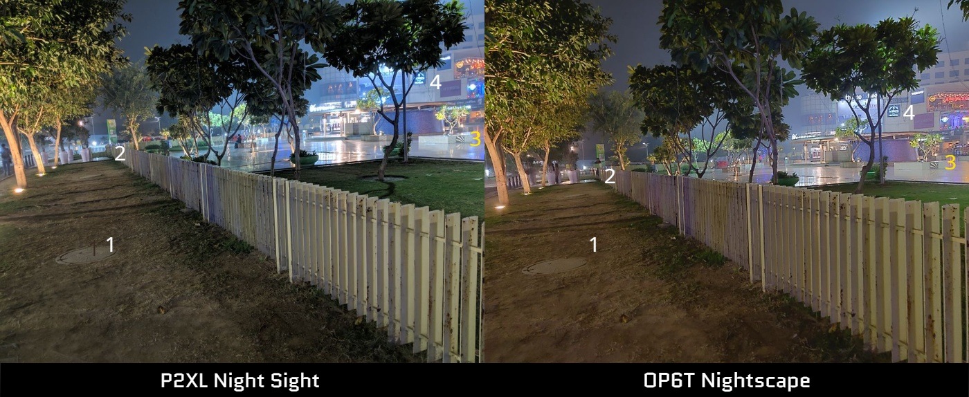 9 OnePlus 6T Nightscape Vs Pixel 2 XL Night Sight