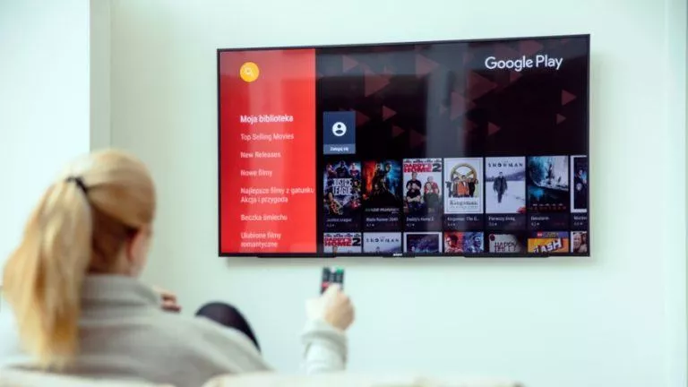 A person using Android TV