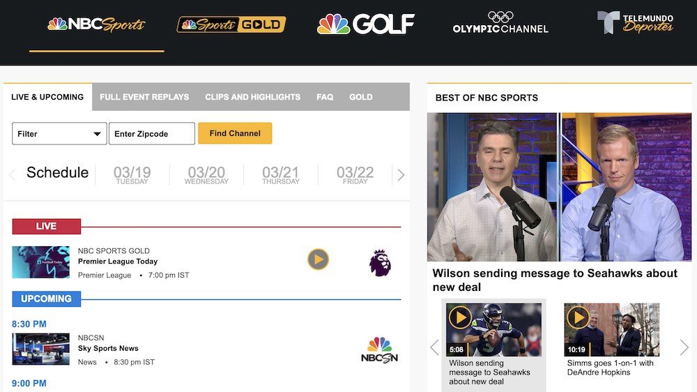 nbc sports livestream free