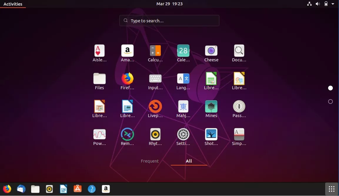 ubuntu 19,04 aplikasi