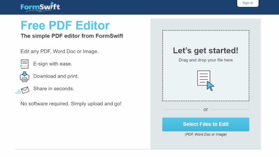 Best Free PDF Editors FormSwift