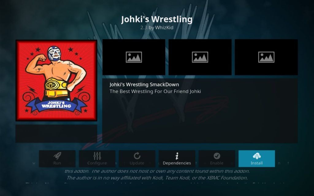 Johki's Wrestling Kodi addon