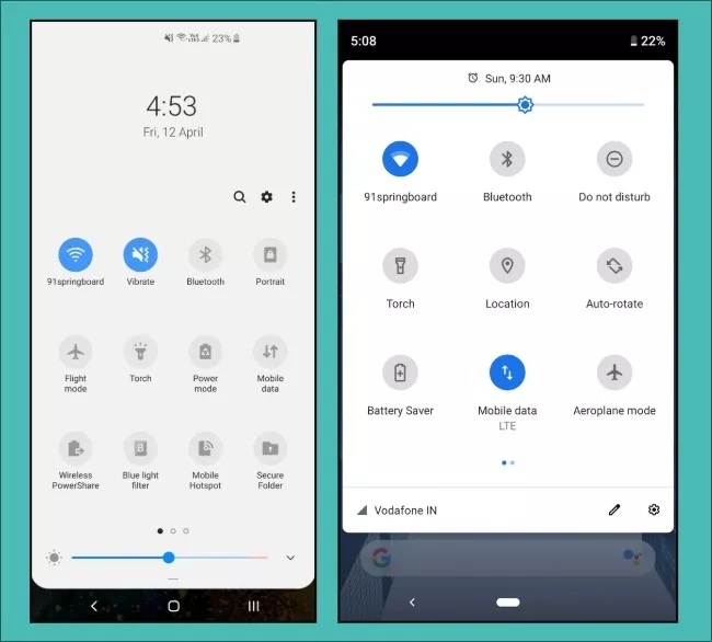 One UI Vs Stock Android Pie 2A