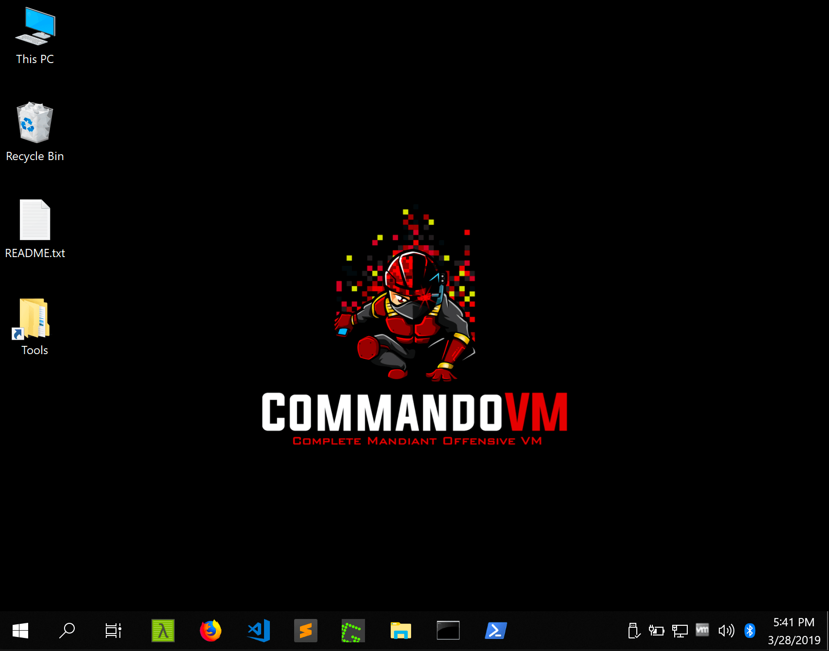 commando vm windows desktop
