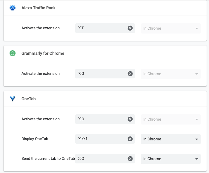 chrome keyboard shortcuts switch between windows