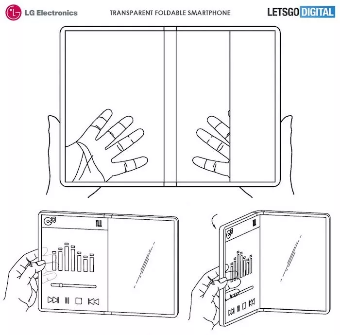 transparent foldable smartphone