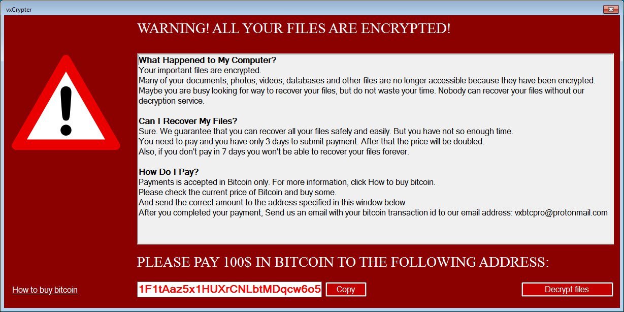 vxcrypter ransom note