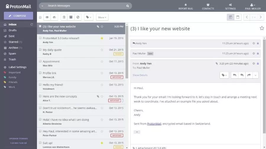 Best Free Email Services And Providers 1 ProtonMail