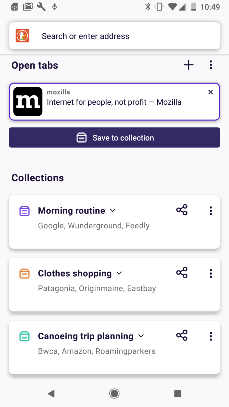 can you save bookmarks in firefox focus