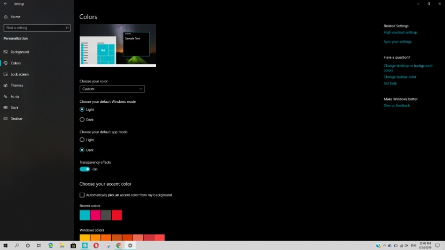 Windows 10 Themes Combines Light And Dark Mode 6
