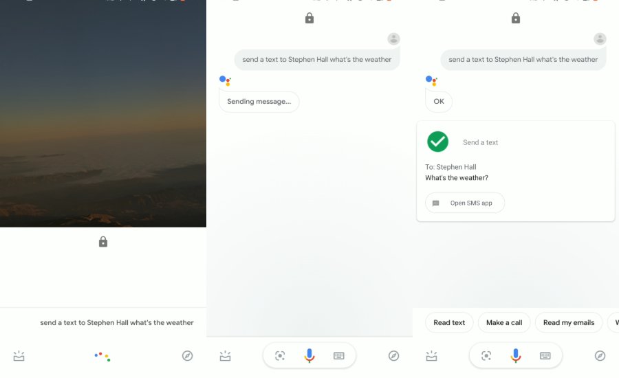 Google Assistant - Send a text