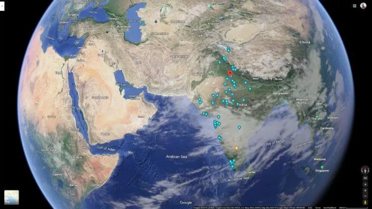 google earth map of world