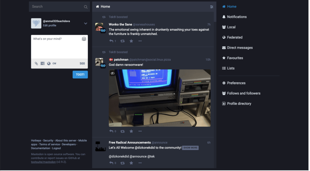 Mastodon Tumblr alternativa