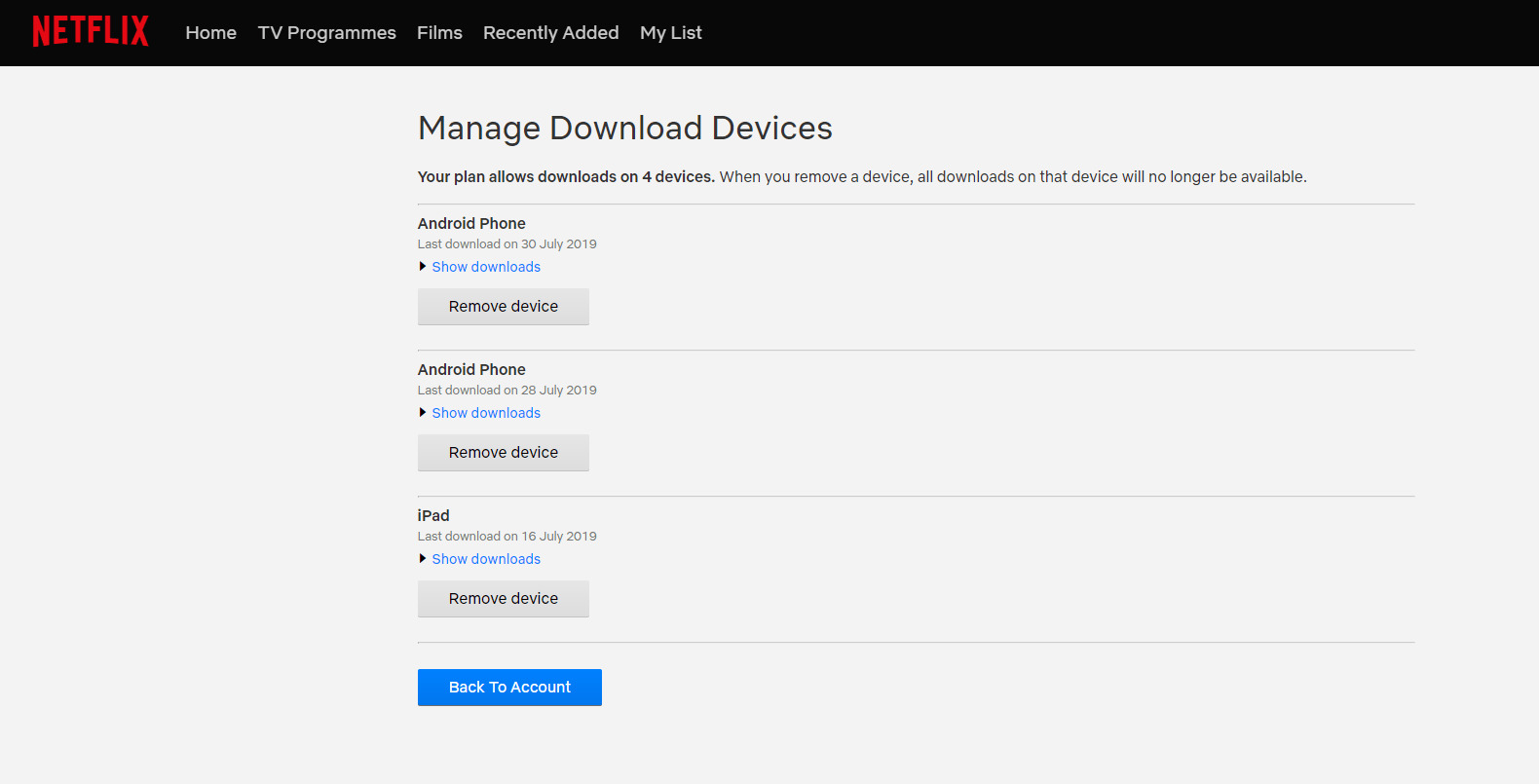 Netflix downloads not working manage download devices