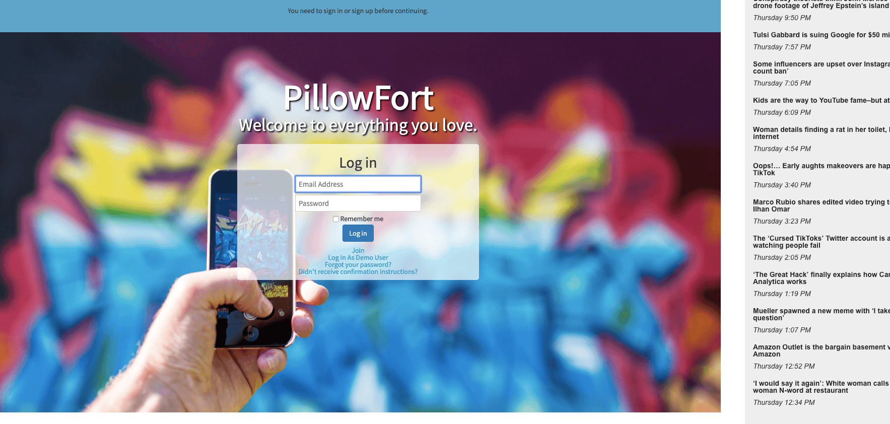 Shall we check that new. Pillowfort.