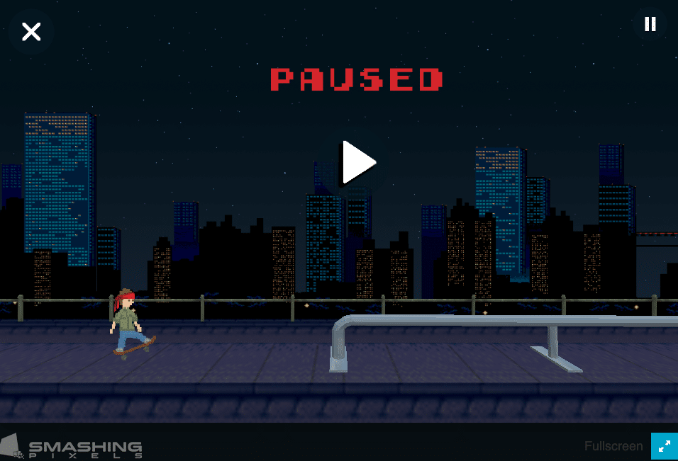 Juego de navegador en línea de skater street