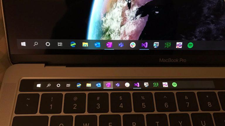 Windows 10 MacBook Pro Touch Bar Support